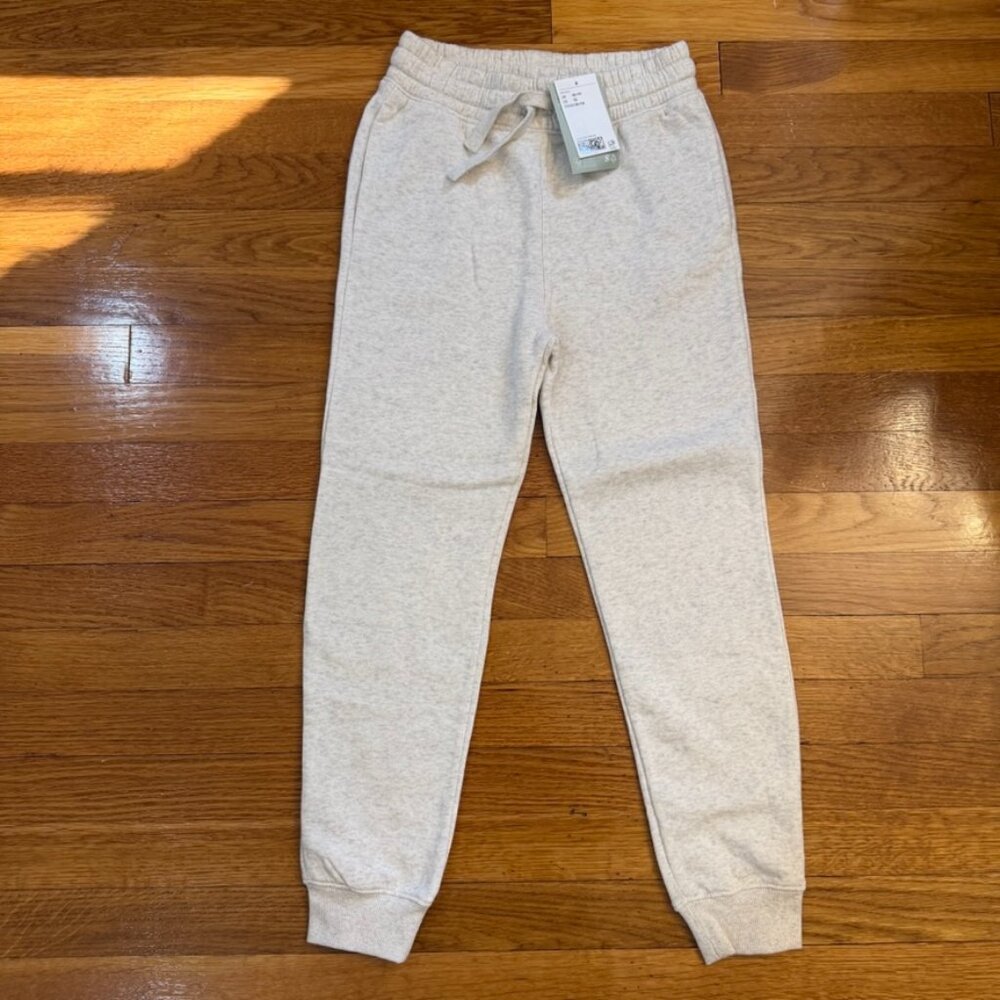 H&M Jogger Sweatpants in Cream/Off White - Kids Size 12 US - NWT